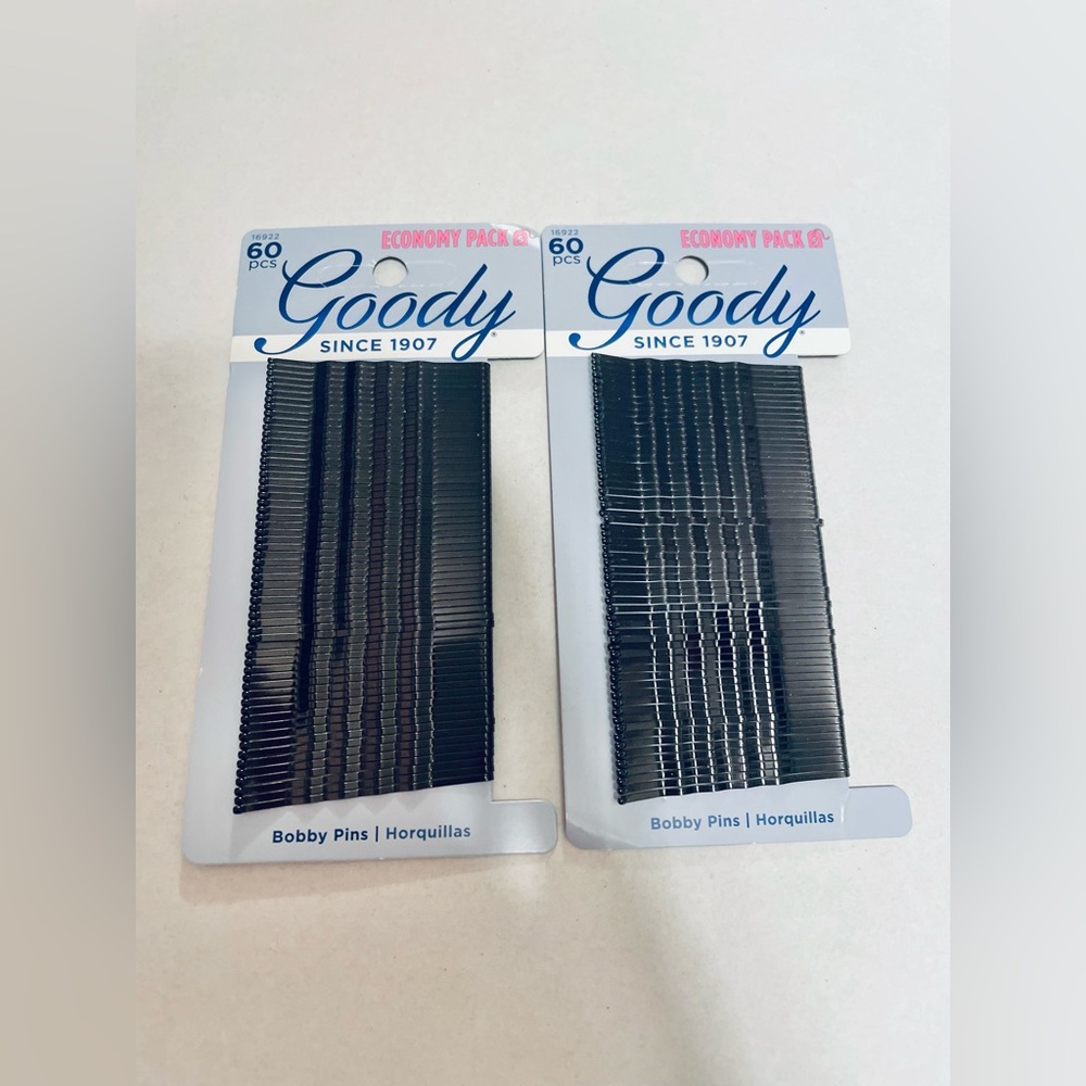 Brand New Never Used 2 60-ct. Packs of Goody Black Bobby Pins (120-ct. Total)